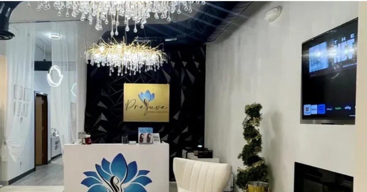 Clean, professional medical spa treatment room with neutral tones at Prejuve MedSpa & Wellness in Durham